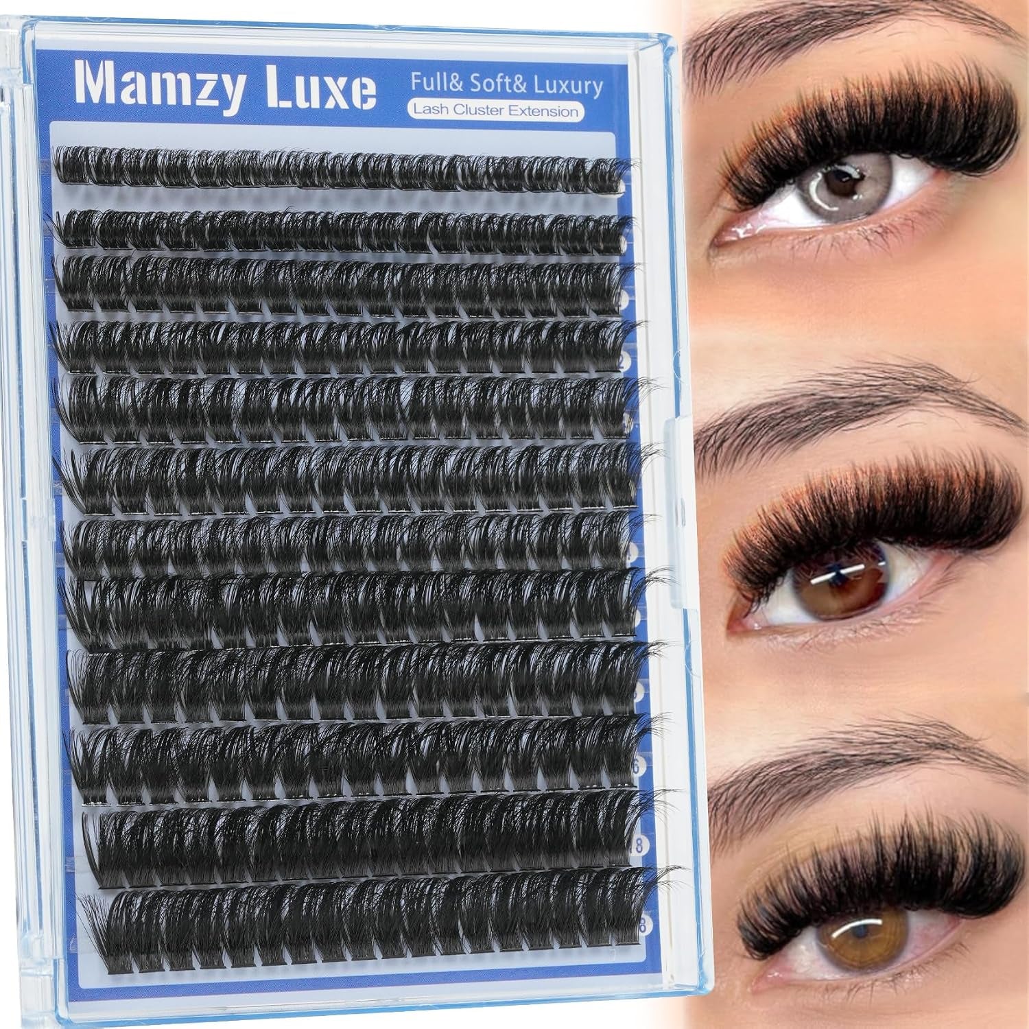 Lash Clusters Wispy 100D Eyelash Clusters 10-18Mm Fluff Cluster Eyelash Extensions D Curl No Plastic Feel Individual Lashes Extension 204 Pcs Versatile False Eyelashes Clusters