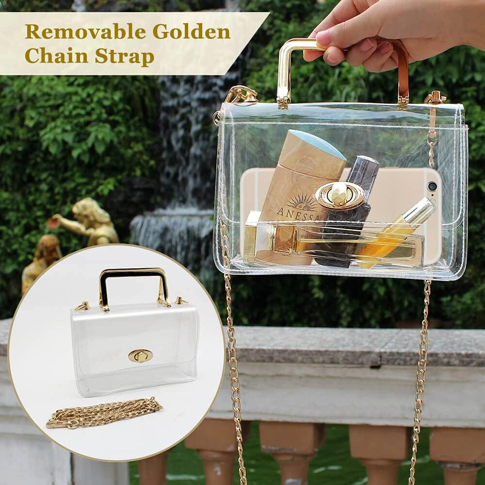 Clear Purse for Women, Clear Bag for Stadium Events, Transparent Stadium Purse